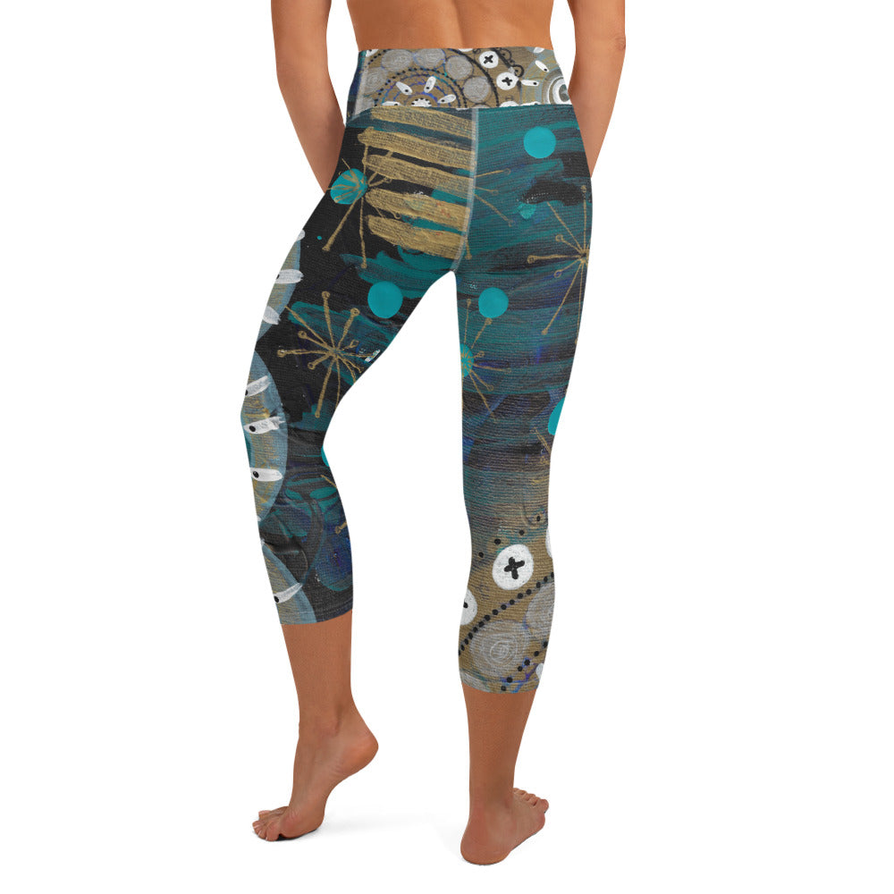 Shiny Night Capri Leggings